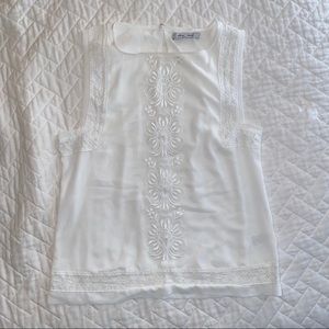 White Naked Zebra Tank